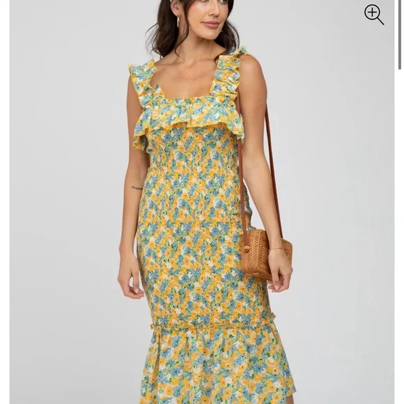 pink blush yellow dress PinkBlush Mustard Lace Mesh Overlay Maxi Dress